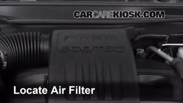 2012 Chevrolet Equinox LT 2.4L 4 Cyl. FlexFuel Filtre à air (moteur) Changement